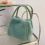 Plush Bucket Bag Autumn Winter Shoulder Chains Handbags