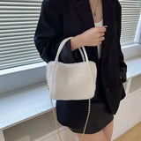Plush Bucket Bag Autumn Winter Shoulder Chains Handbags