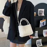 Plush Bucket Bag Autumn Winter Shoulder Chains Handbags