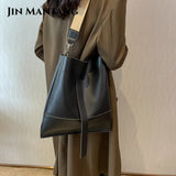Vintage Bucket Crossbody Bag for Women