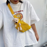 Canvas Belt Bags Crossbody Chest Bag Bear Women's Waist Bag Female Fanny Pack