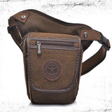 Canvas Men Drop Leg Bag Military Motorcycle Travel Male Waist Fanny Pack