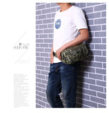 Canvas Men Waist Packs Vintage Phone Purse Casual Travel Bag
