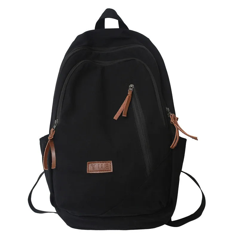 High Canvas Women Backpack Multifunction College School Bag
