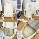 High Canvas Women Backpack Multifunction College School Bag