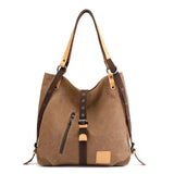 Vintage Canvas Shoulder Bag Large Capacity Totes Women Handbag