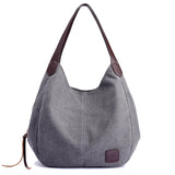 Canvas Women Handbag Casual Large Capacity Hobos Messenger Bag Female Totes
