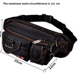 Casual Canvas Messenger Bags Waist Packs Men Portable Vintage Waist Bags