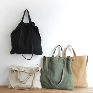 Casual Canvas Tote Bag Women Messenger Bags Female Top-handle Bag