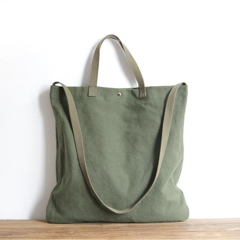 Casual Canvas Tote Bag Women Messenger Bags Female Top-handle Bag