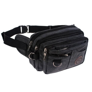 Casual Canvas Waist Packs Purse Men Bag Portable Vintage Waist Bag