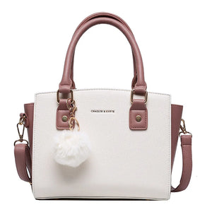 Vintage PU Leather Crossbody Handbag Women Top-Handle Shoulder Bag