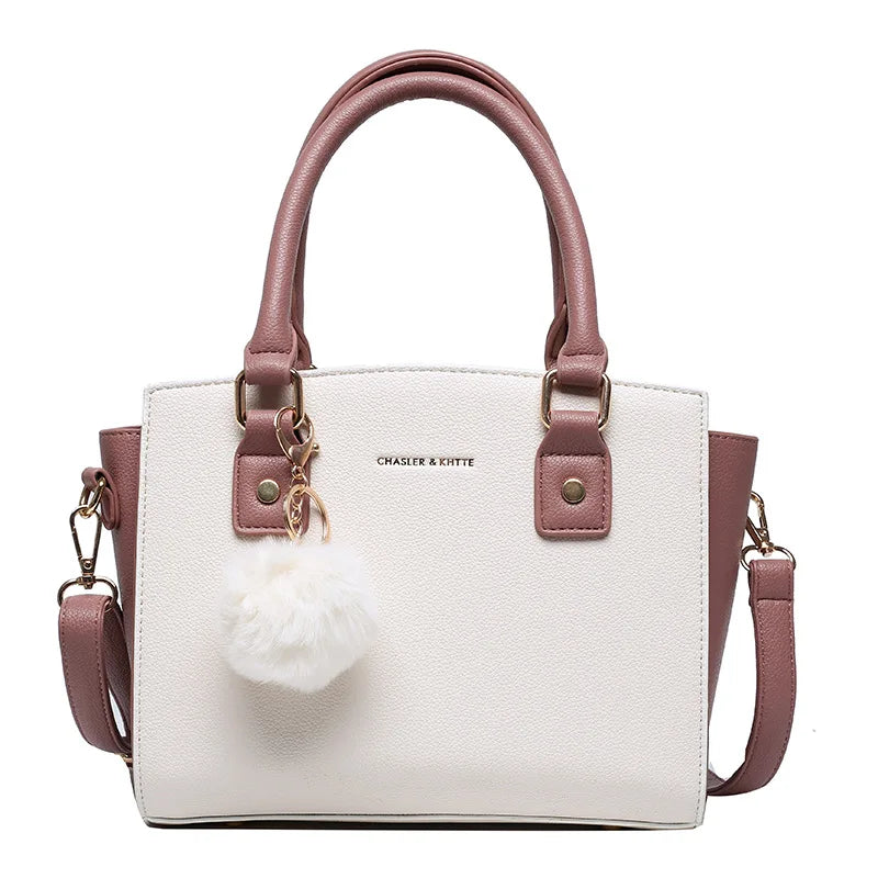 Vintage PU Leather Crossbody Handbag Women Top-Handle Shoulder Bag