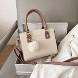 Vintage PU Leather Crossbody Handbag Women Top-Handle Shoulder Bag