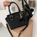 Vintage PU Leather Crossbody Handbag Women Top-Handle Shoulder Bag