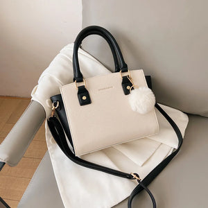 Vintage PU Leather Crossbody Handbag Women Top-Handle Shoulder Bag