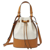 Korean Style Canvas Bucket Bag with Tassel - Crossbody Shoulder Handbag