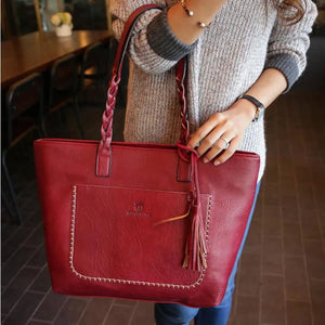 Casual Women Shoulder Bag PU Large Capacity Vintage Messenger Tote Bags