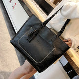 Casual Women Shoulder Bag PU Large Capacity Vintage Messenger Tote Bags