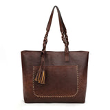 Casual Women Shoulder Bag PU Large Capacity Vintage Messenger Tote Bags