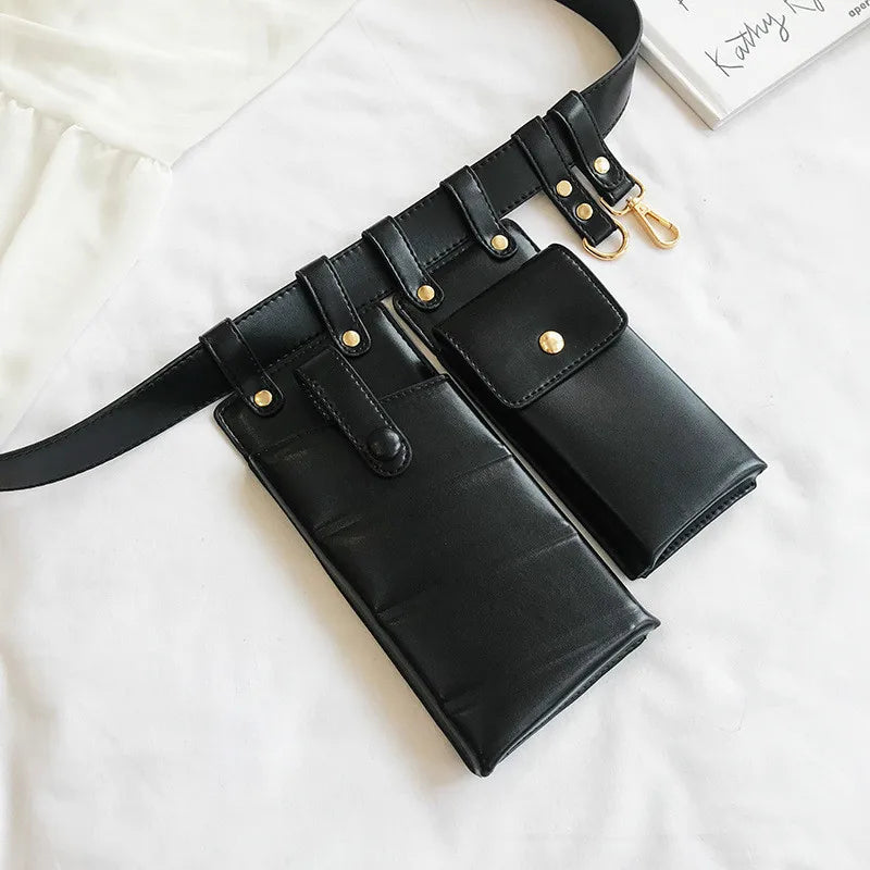Women Crossbody Fanny Pack PU Leather Waist Bag Girls