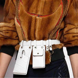 Women Crossbody Fanny Pack PU Leather Waist Bag Girls