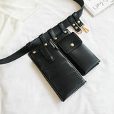 Women Crossbody Fanny Pack PU Leather Waist Bag Girls