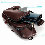 Cow Leather Chest Pack Backbag Man Crossbody Bag