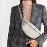 High Chest Bag Women Leather Serpentine Waist Bag Retro Snak skin Shouder Bag