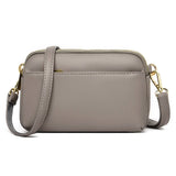 Women's Soft Leather Shoulder Bag Multi-Layer Crossbody Handbag