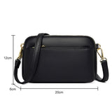 Women's Soft Leather Shoulder Bag Multi-Layer Crossbody Handbag