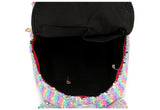 Sequined Silver Unicorn Backpack Zipper Travel Bag School Bag Mochila