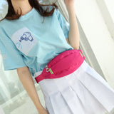 Colorful Waist Pack Green Leaves Style Fanny Pack