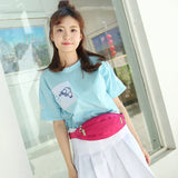Colorful Waist Pack Green Leaves Style Fanny Pack