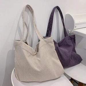Corduroy Underarm Shoulder Bag Large Capacity Tote
