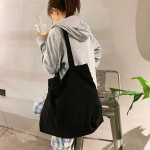 Corduroy Underarm Shoulder Bag Large Capacity Zipper Tote Bag