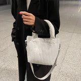 Women's Corduroy Shoulder Bag Messenger Totes with Button Closure
