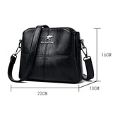 Small PU Leather Crossbody Shoulder Bag for Women with Tote Handbag