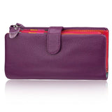 High Cow Leather Wallets Female Long Wallet Women Zipper Purse Money Bag