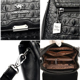 Crocodile Pattern Leather Women Handbags - Shoulder Bag Messenger Bag Tote