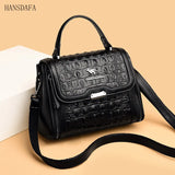 Crocodile Pattern Leather Women Handbags - Shoulder Bag Messenger Bag Tote