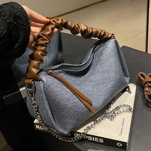 High Denim Shoulder Bags For Women