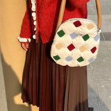 High Milk Cotton Shoulder Women Handbag Armpit Tote Bag