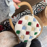 High Milk Cotton Shoulder Women Handbag Armpit Tote Bag