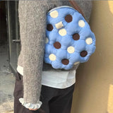 High Milk Cotton Shoulder Women Handbag Armpit Tote Bag