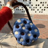 High Milk Cotton Shoulder Women Handbag Armpit Tote Bag