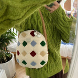 High Milk Cotton Shoulder Women Handbag Armpit Tote Bag