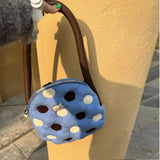 High Milk Cotton Shoulder Women Handbag Armpit Tote Bag