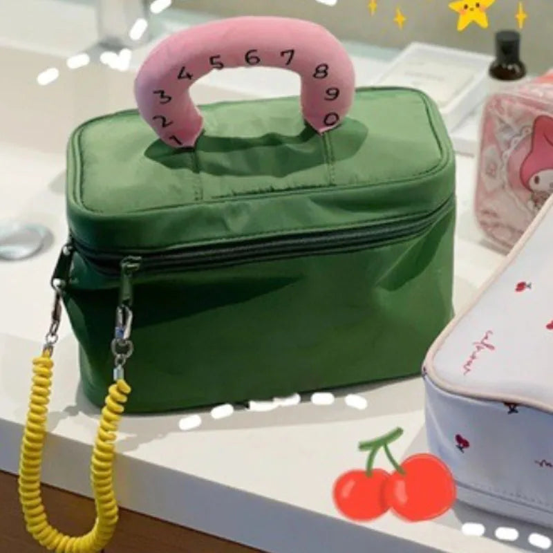 Waterproof Nylon Square Tote Bag Cosmetic Bag