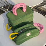 Waterproof Nylon Square Tote Bag Cosmetic Bag